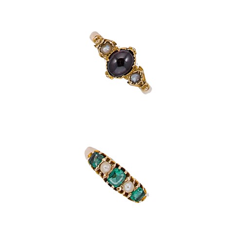 Lot 48 - Two Victorian gemset rings
