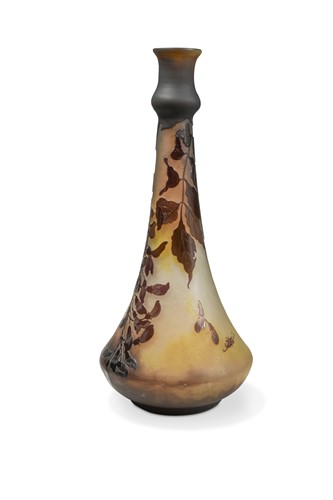 Lot 5 - Emile Gallé (French, 1846-1904), a large amethyst cameo glass vase
