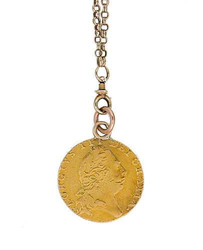 Lot 160 - A long guard chain and spade guinea