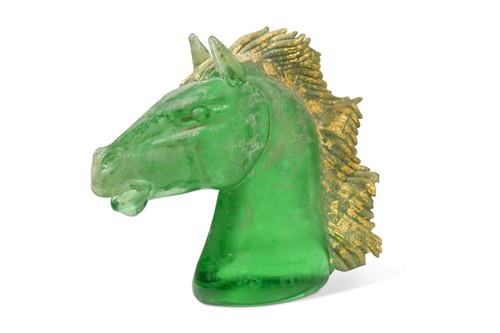 Lot 25 - Arnaldo Zanella (Italian, born 1949) for Murano, a stylised glass model of a horse's head