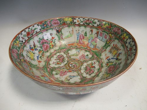 Lot 28 - A Cantonese famille rose bowl 26.5cms, three...