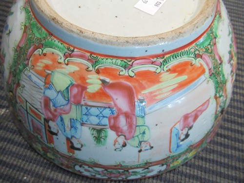 Lot 28 - A Cantonese famille rose bowl 26.5cms, three...