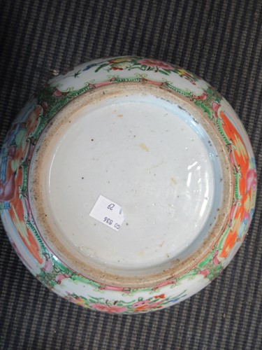Lot 28 - A Cantonese famille rose bowl 26.5cms, three...