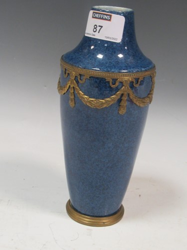 Lot 87 - A Sevres powder blue vase, early 20th century