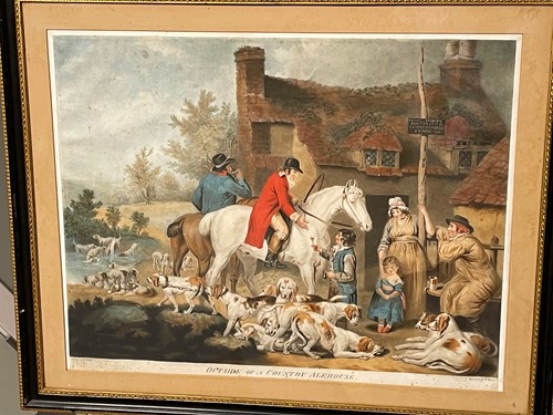 Lot 24 - Four coloured mezzotints. W Ward after J Ward,...