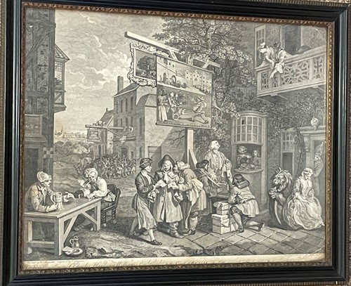 Lot 54 - After Hogarth, three engravings. Canvassing...