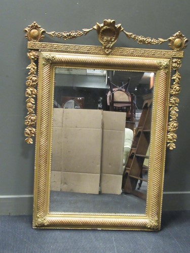 Lot 547 - A gilt frame mirror with rope twist frame and...
