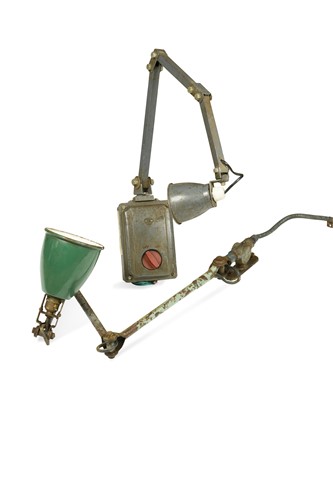 Lot 172 - A Memlo industrial steel machinists lamp