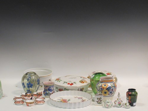 Lot 37 - A miniature Meissen vase, a small Moorcroft...