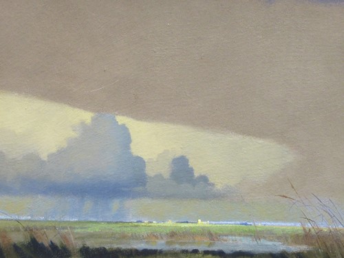 Lot 331 - Derek Ashman, Lincolnshire Landscape, signed...