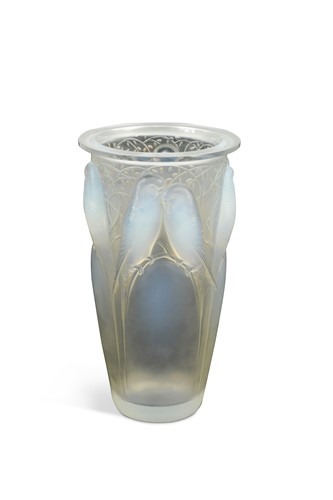 Lot 21 - Ceylan, an R. Lalique opalescent glass vase, designed 1924