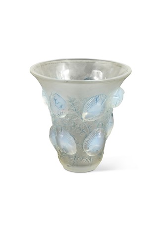 Lot 15 - Saint-Francois, an R. Lalique opalescent glass vase, circa 1930