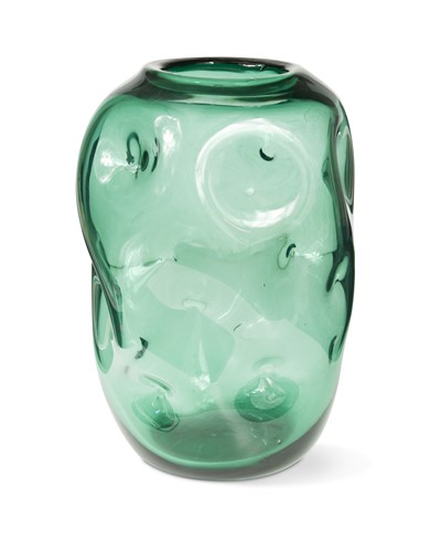 Lot 23 - Attributed to Empoli, a large hand blown green glass vase