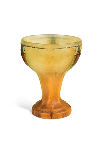 Lot 8 - Amalric Walter (1870–1959) and Henri Berge (1870-1937), a pâte-de-verre glass beetle vase, circa 1925