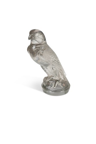 Lot 22 - Faucon, an R. Lalique clear and frosted glass car mascot