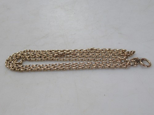 Lot 178 - A rectangular belcher chain, tested to at...