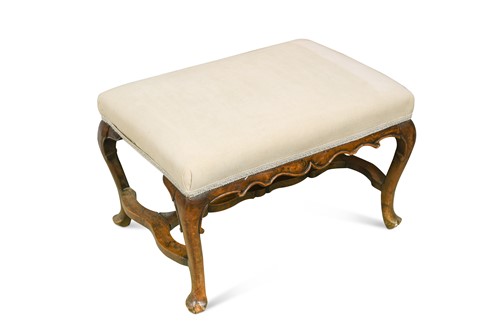 Lot 766 - A Dutch walnut stool, 19th century
