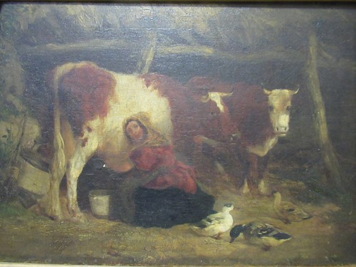Lot 350 - After George Morland A milkmaid in a stable...