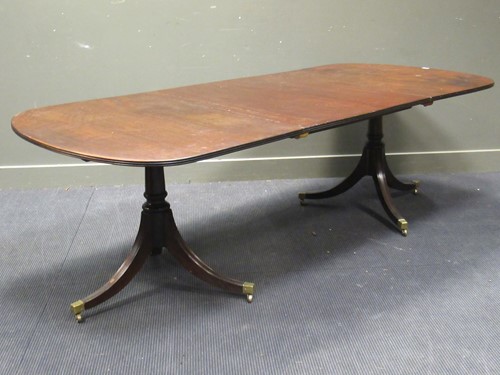 Lot 489 - A 19th century and later twin pedestal...