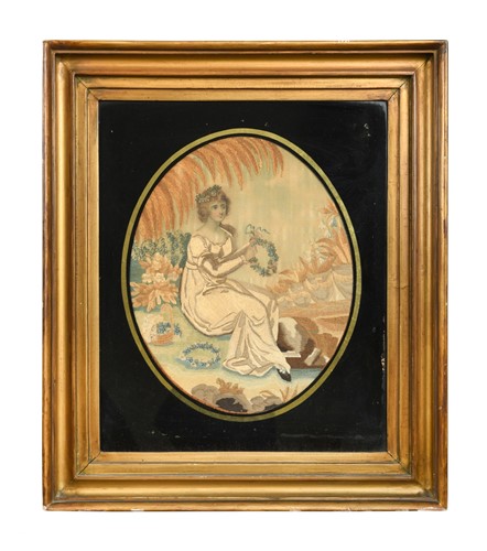 Lot 865 - A Regency silk embroidery