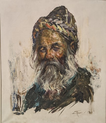 Lot 220 - Cyrus Afsary (b.1940) Portrait of a bearded...