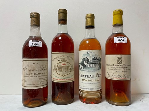 Lot 1054 - Chateau Lafaurie-Peyraguey, Sauternes 1961, 1...
