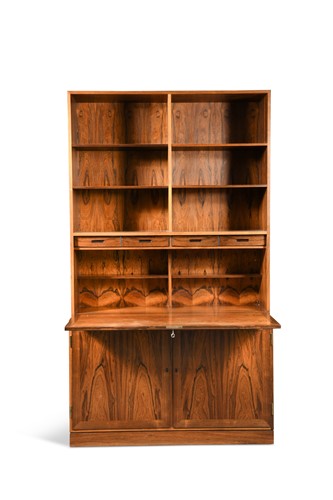 Lot 164 - Gunni Omann for Omann Jun, a Danish rosewood secretaire bookcase