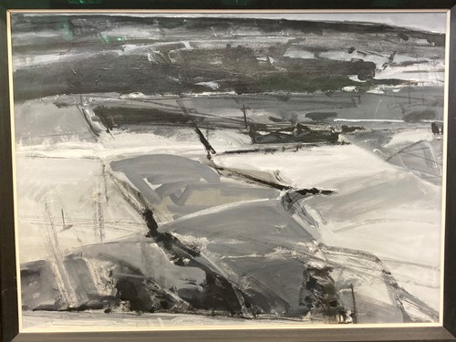 Lot 434 - Antonia Phillips, two monochrome oil on papers,...