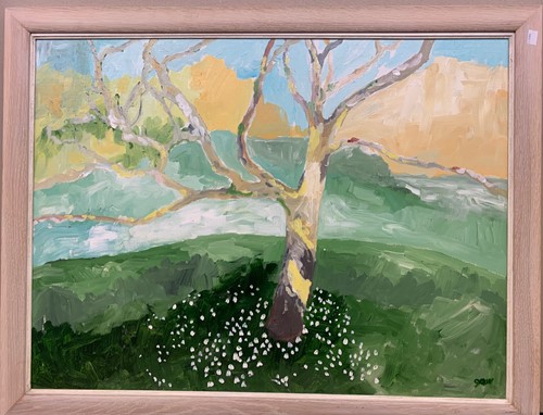 Lot 390 - George West ( British 1927-2021) Tree study,...