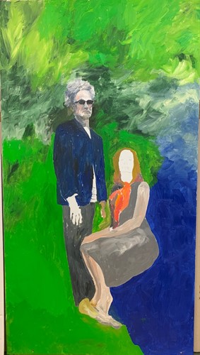 Lot 381 - George West (British), Portrait of a couple,...
