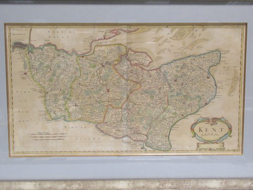 Lot 83 - Robert Morden, Kent, hand coloured engraved...