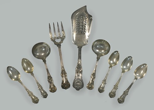 Lot 503 - A small collection of Victorian and later silver flatware