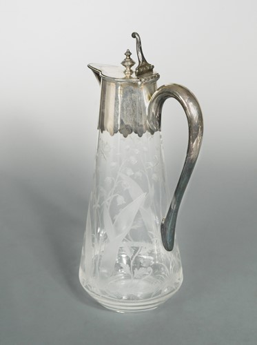 Lot 510 - A Victorian silver topped glass claret jug