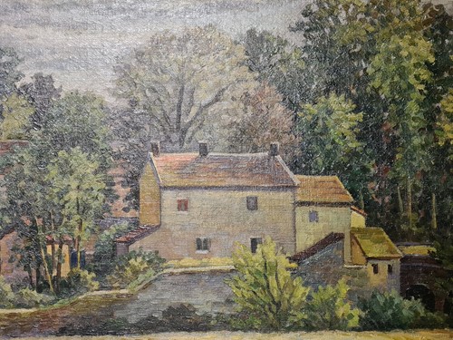 Lot 314 - A H Pyne, Cottage in a Landscape, signed and...