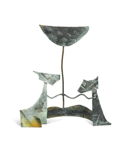 Lot 119 - William Black (British 20th century), Creatures in a Landscape, 1968