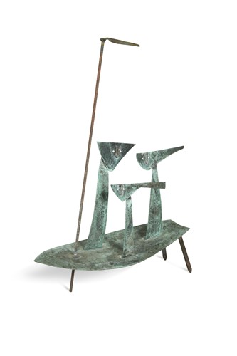 Lot 122 - William Black (British 20th century), Family in a boat, 1969