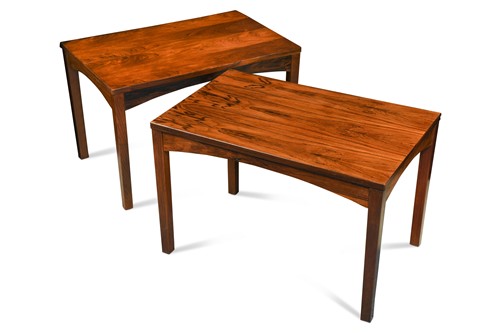 Lot 170 - A pair of mid-century Danish rosewood side tables