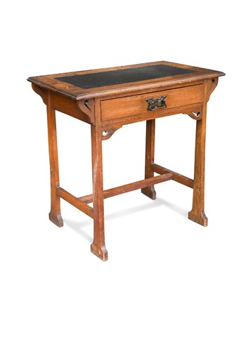 Lot 190 - An Arts & Crafts oak writing table