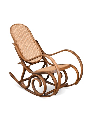 Lot 185 - Attributed to Thonet, a bentwood rocking chair