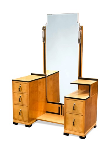 Lot 195 - An Art Deco satinwood dressing table