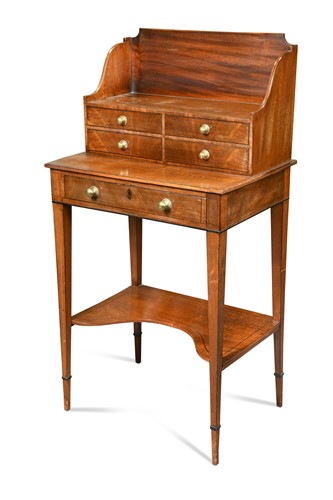 Lot 299 - A late George III mahogany bonheur du jour
