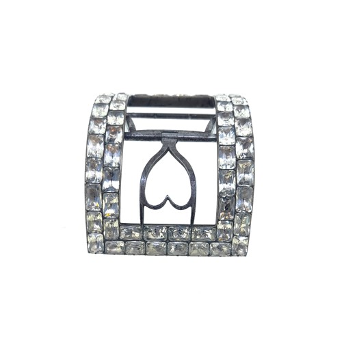 Lot 8 - A pair of Georgian steel and paste shoe buckles