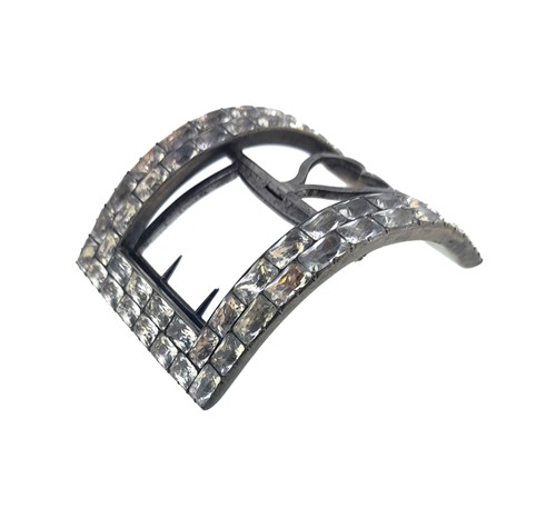 Lot 8 - A pair of Georgian steel and paste shoe buckles