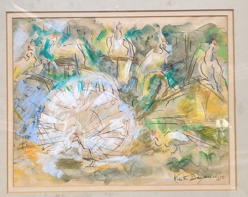 Lot 238 - Keith Baynes (British 1887-1977), Peacock...