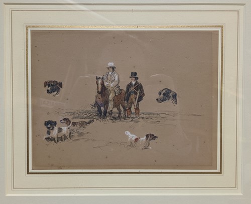 Lot 239 - Three studies of figures with dogs; to include,...