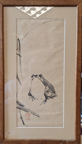 Lot 361 - Japanese School, 19th Century, Study of a toad,...