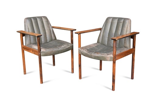 Lot 216 - Sven Ivar Dysthe (Norwegian, born 1931) for Dokka Mobler, a pair of elbow chairs, 1960s