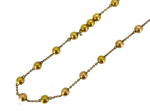 Lot 37 - A long ball chain necklace