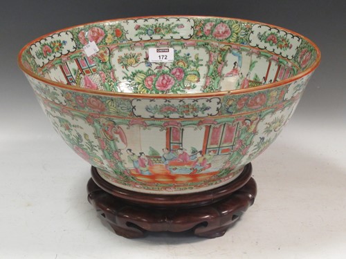 Lot 172 - A 20th century Cantonese famille rose bowl...