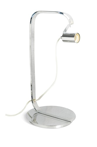 Lot 168 - A set of six modern chrome table lamps